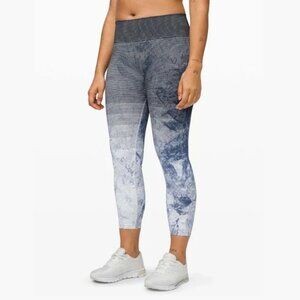 LULULEMON Ebb To Train Tight Leggings Wash Seamless Ribbed Luna Women's 4 x 25"